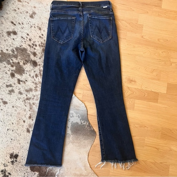 MOTHER The Insider Crop Step Fray In Teaming Up Jeans Size 26 Boot Cut - Picture 14 of 14